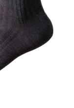 Load image into Gallery viewer, NOSOCKS long wool - donkergrijs - hiel