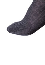 Load image into Gallery viewer, NOSOCKS long wool - donkergrijs - tenen
