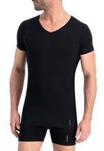 Load image into Gallery viewer, NOSHIRT original - regular V - zwart